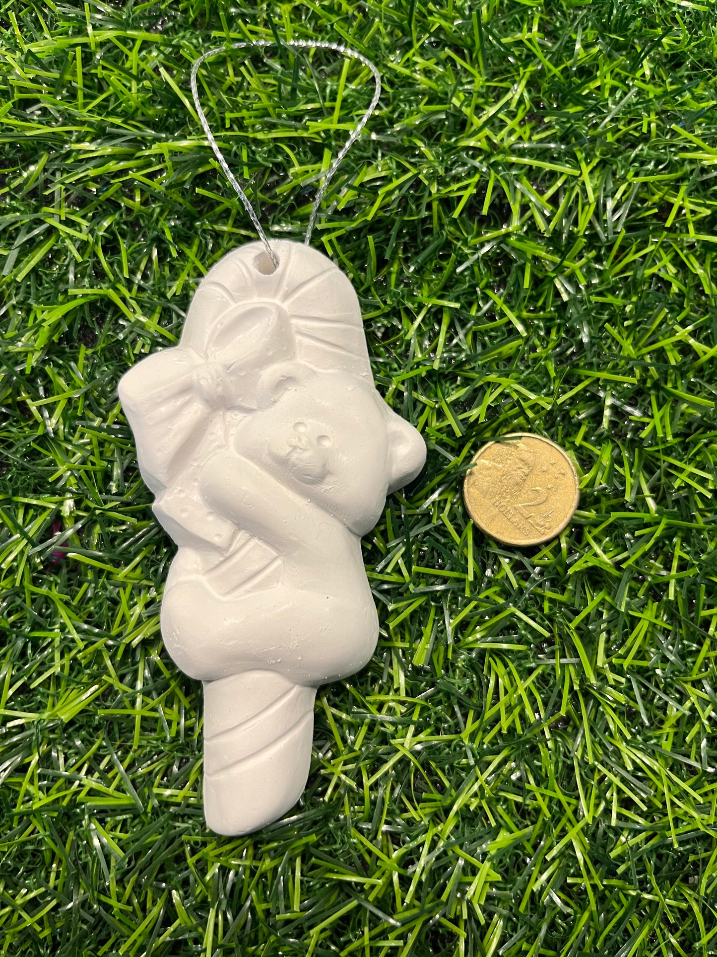 Teddy Candy Cane Ornament