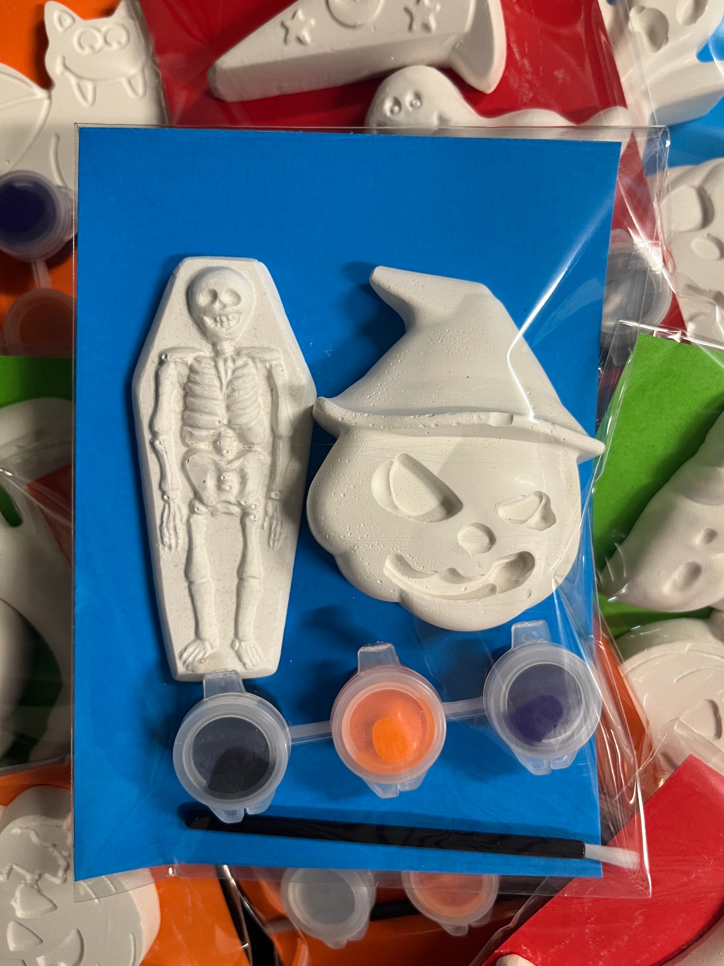 Skeleton & Witch Skull